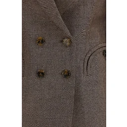 Brown Fleece Wool Blazer
