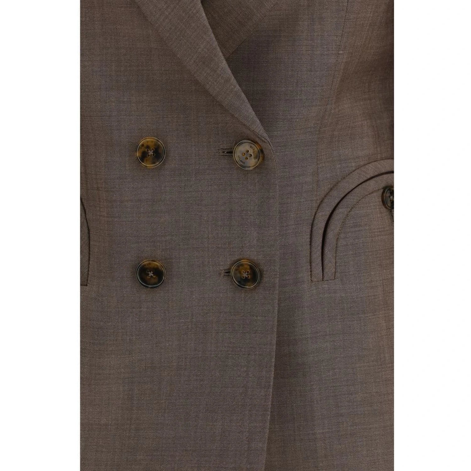 Brown Fleece Wool Blazer