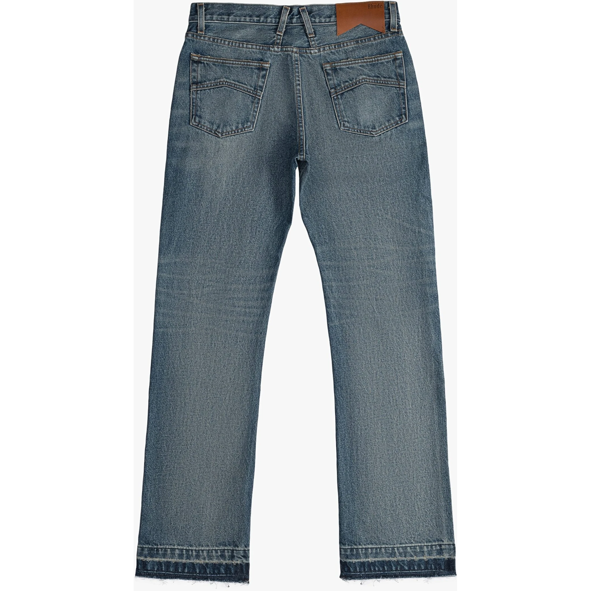 Blue Cotton Boyfriend Jeans