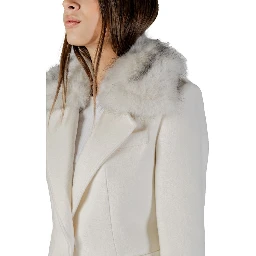 Cream Polyester Coat