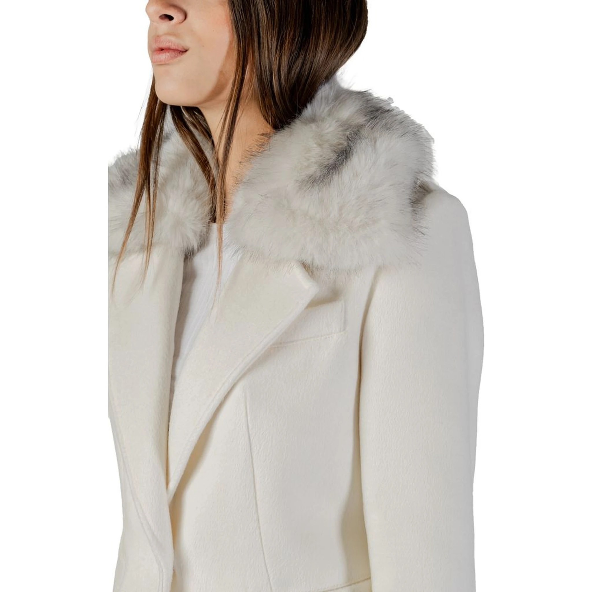 Cream Polyester Coat