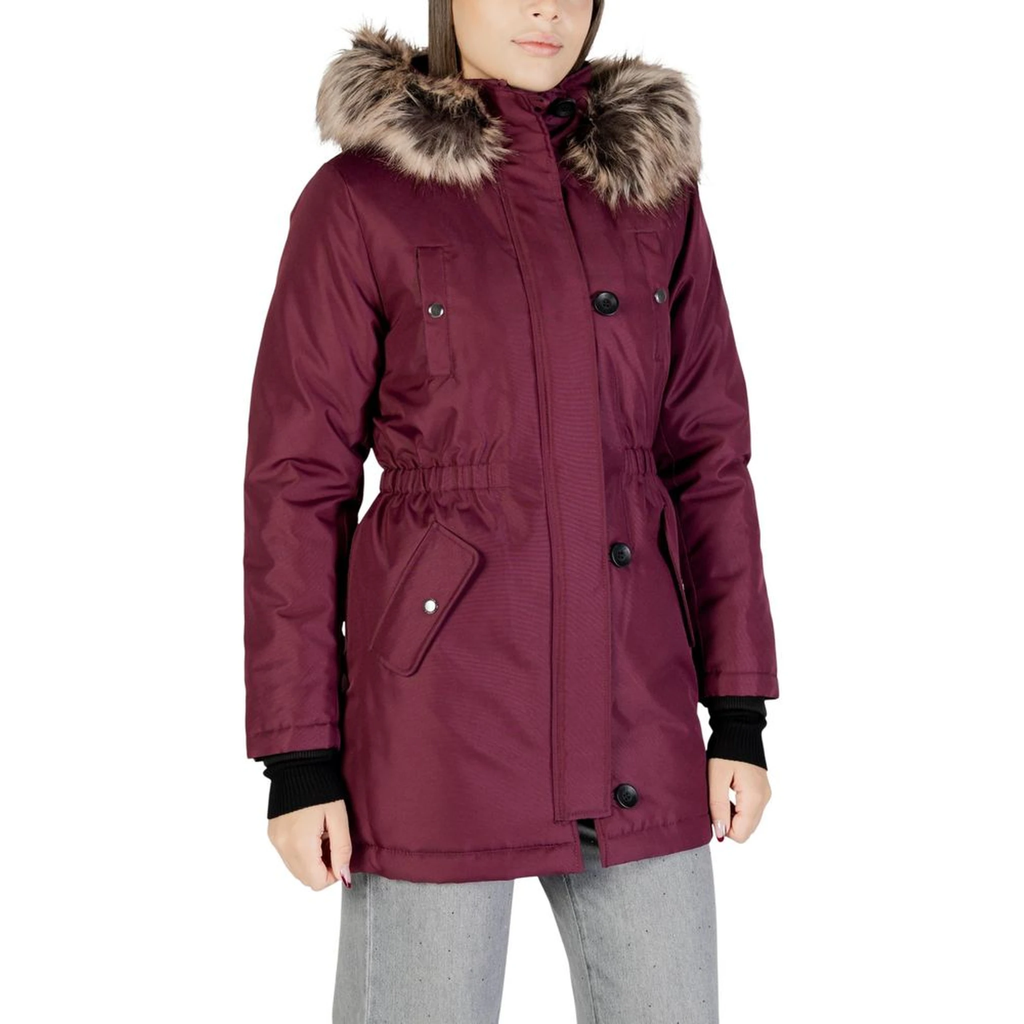 Bordeaux Polyester Parka