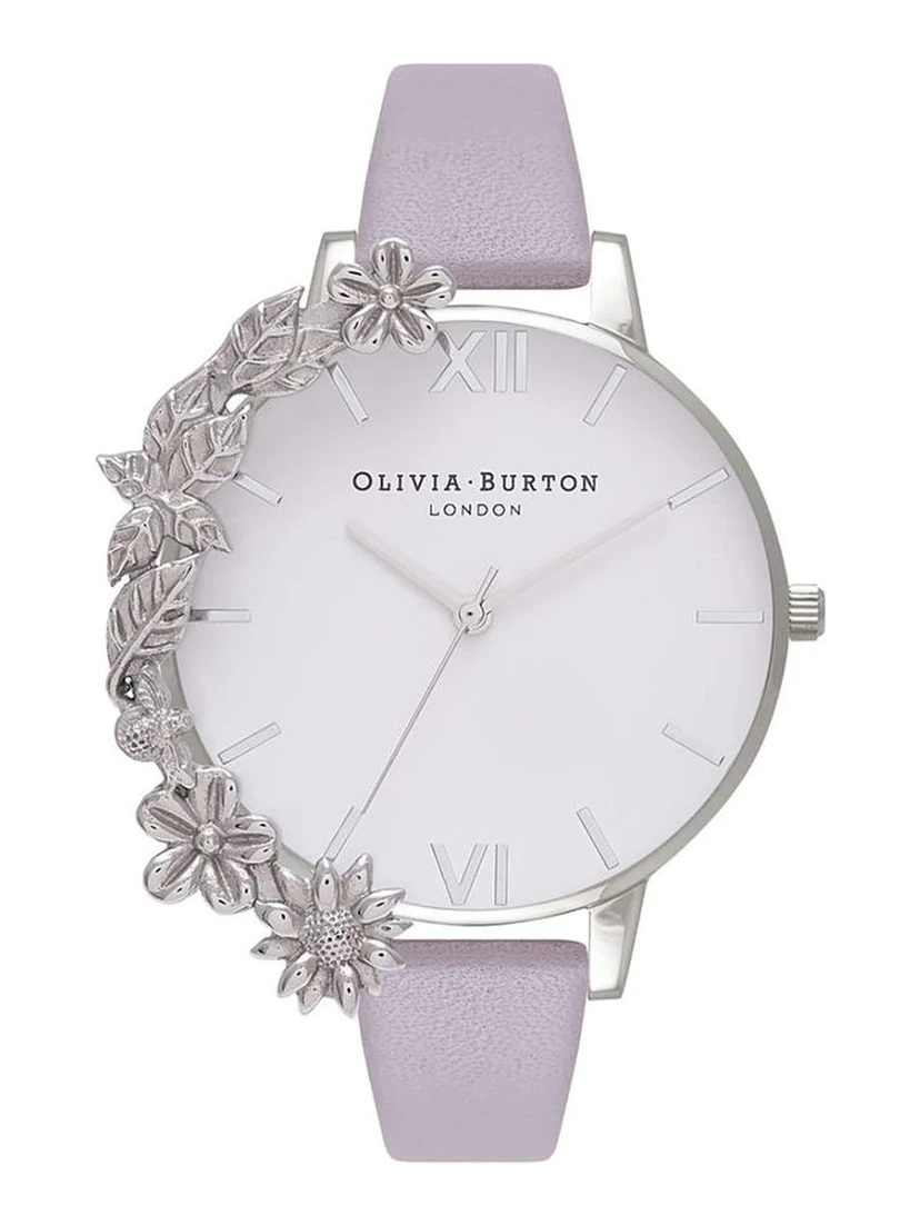 Purple Artificial Leather Dress Watch