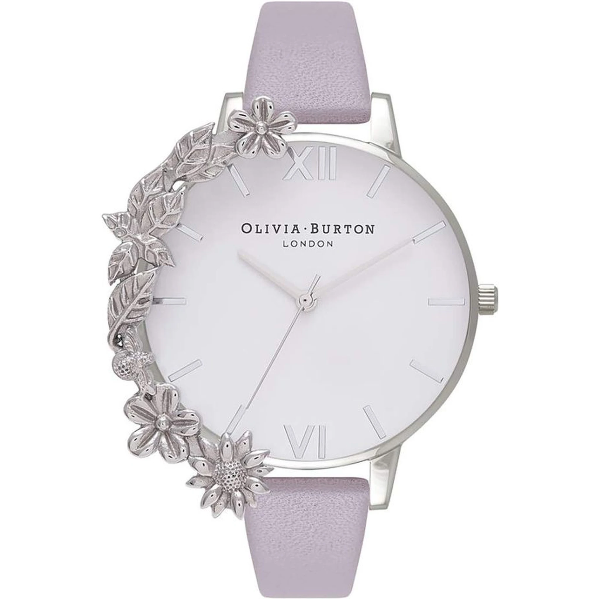 Purple Artificial Leather Dress Watch
