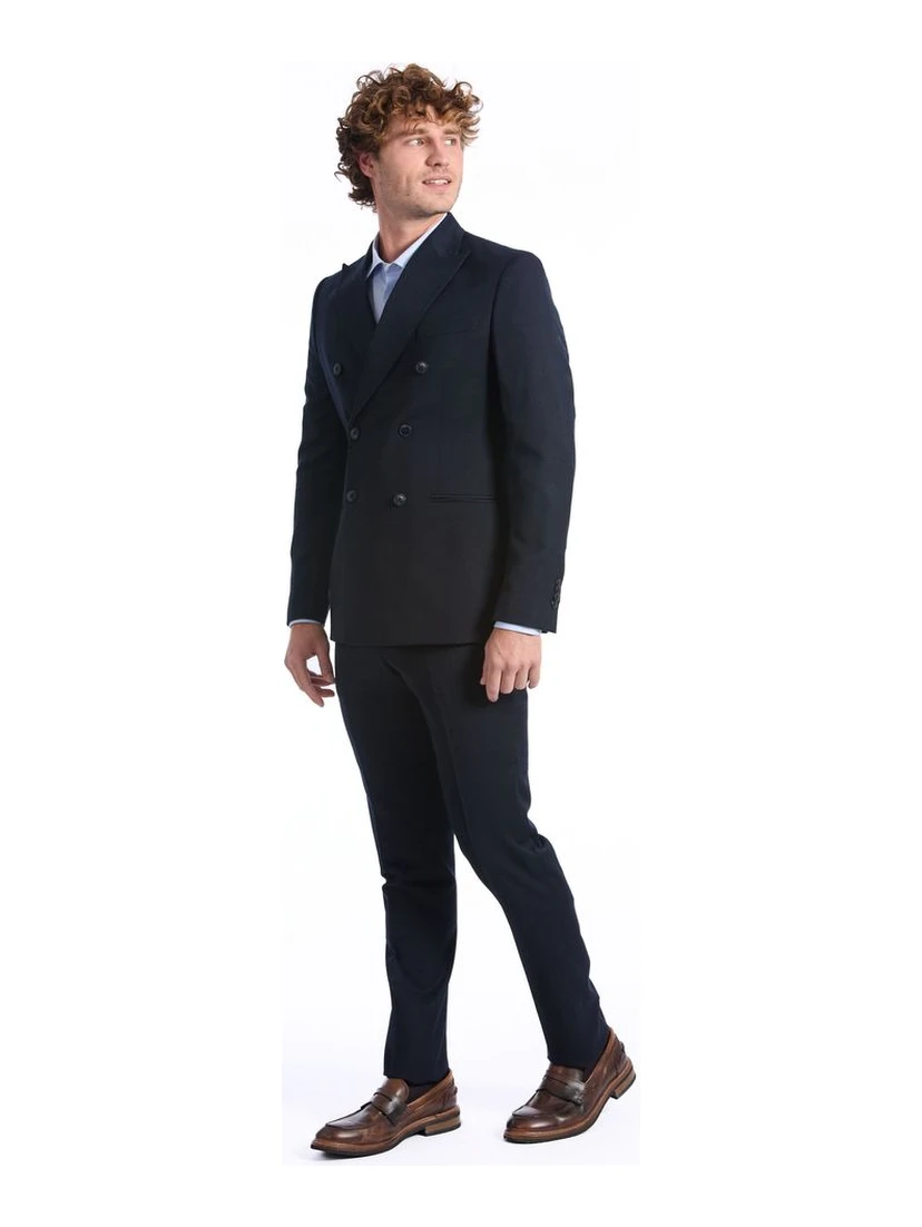 Blue Wool Two-Piece Suit