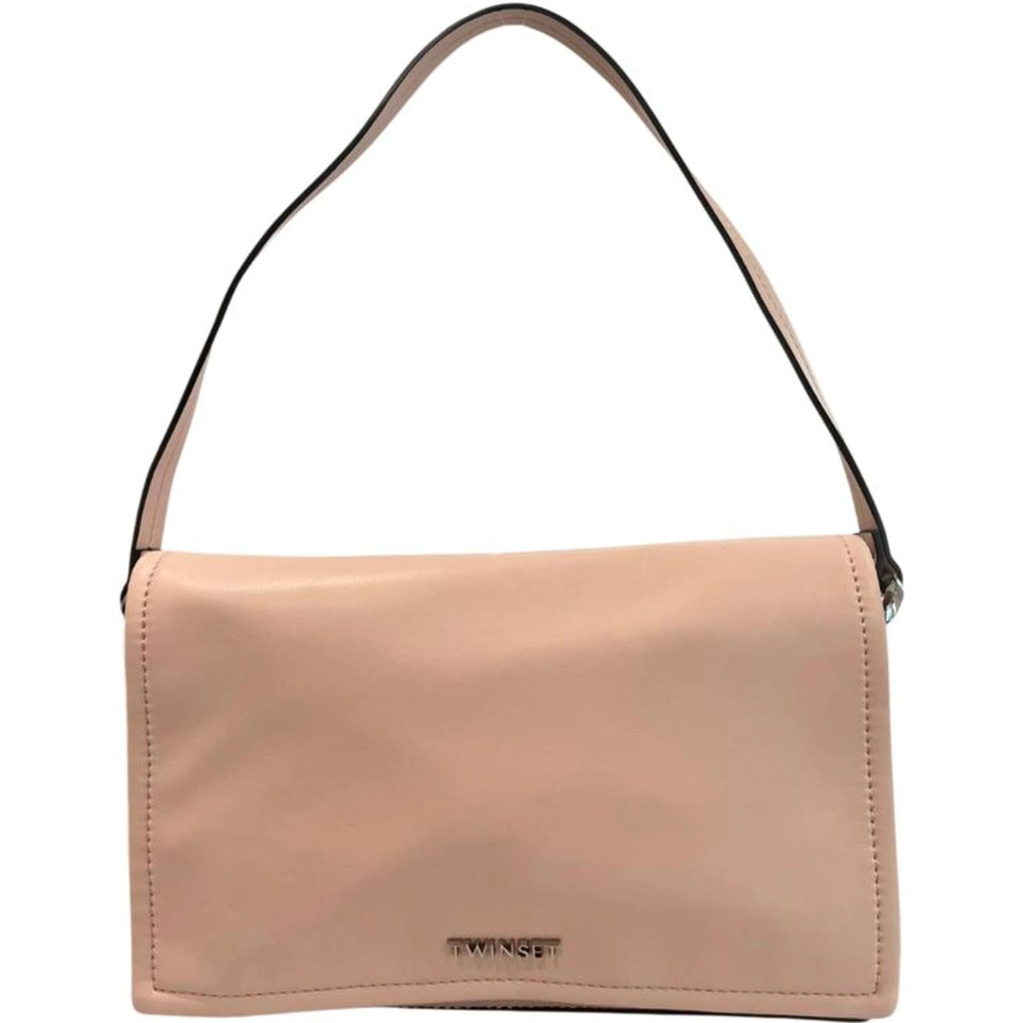 Pink Polyurethane Women Shoulder Bag