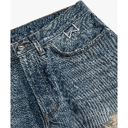 Blue Cotton Boyfriend Jeans