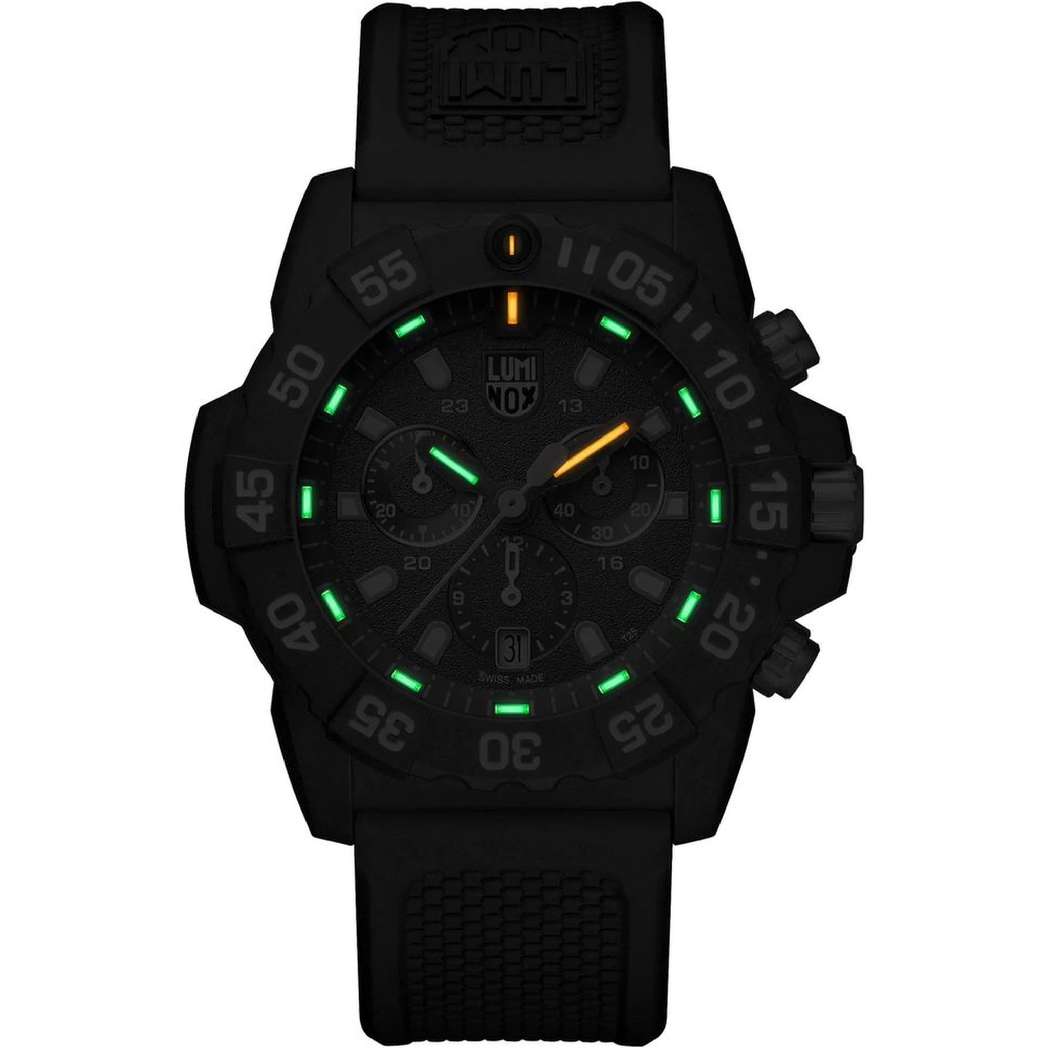 Black Rubber Sport Watch