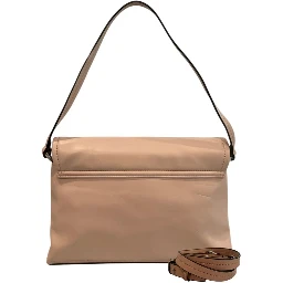 Pink Polyurethane Women Shoulder Bag