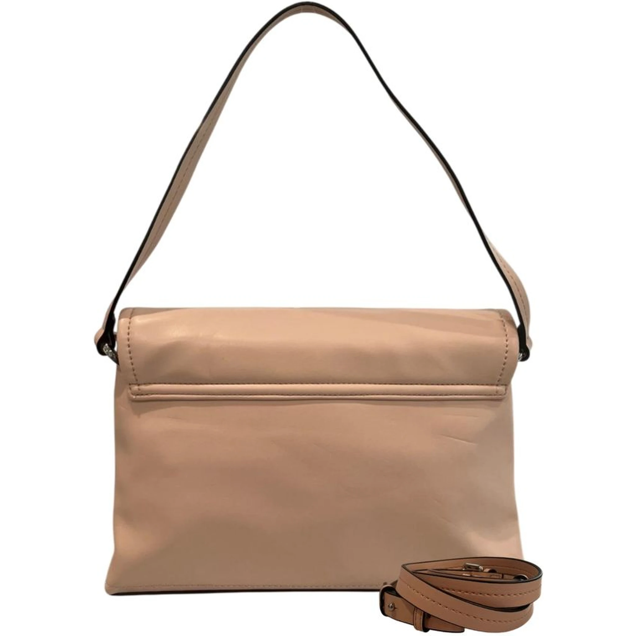 Pink Polyurethane Women Shoulder Bag