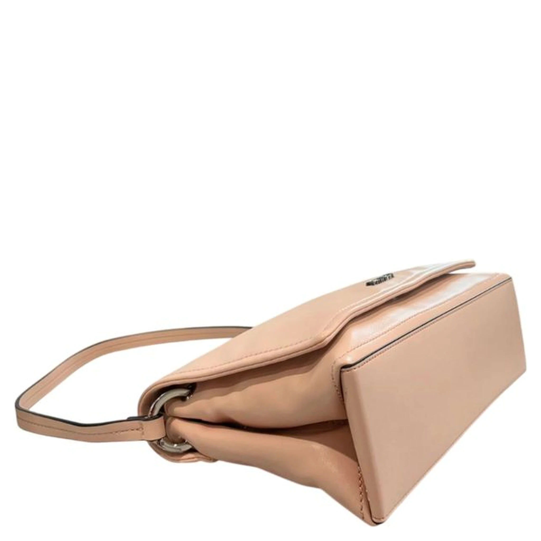 Pink Polyurethane Women Shoulder Bag