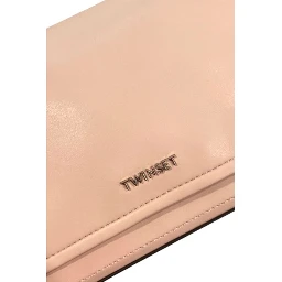 Pink Polyurethane Women Shoulder Bag