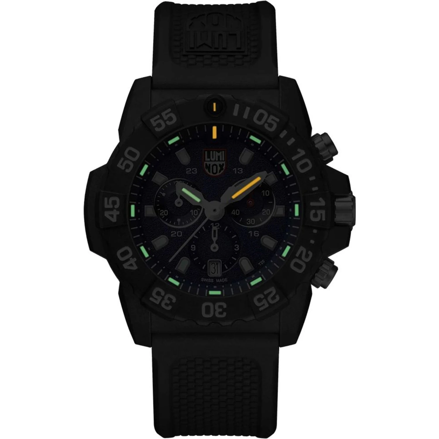 Black Rubber Sport Watch