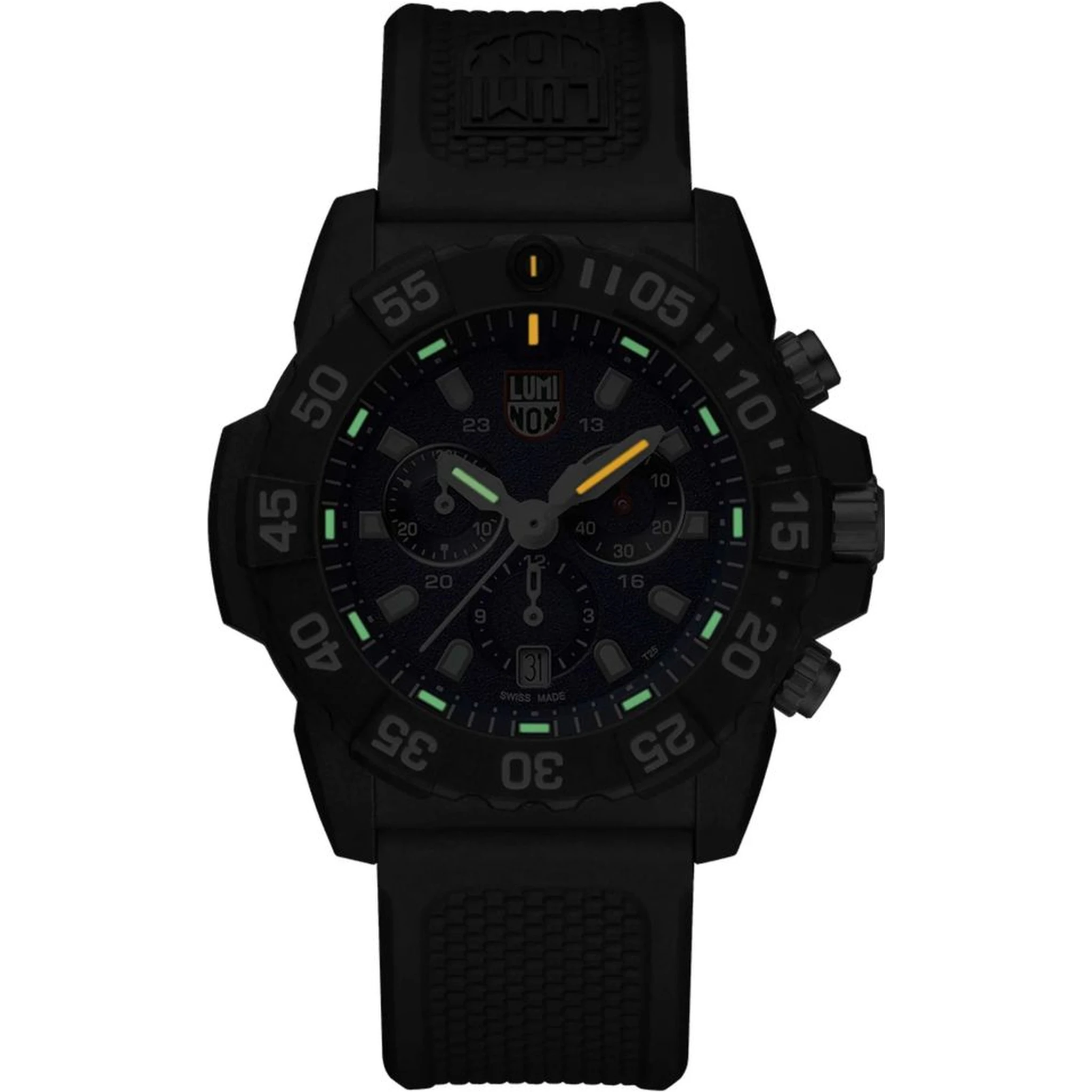Black Rubber Sport Watch