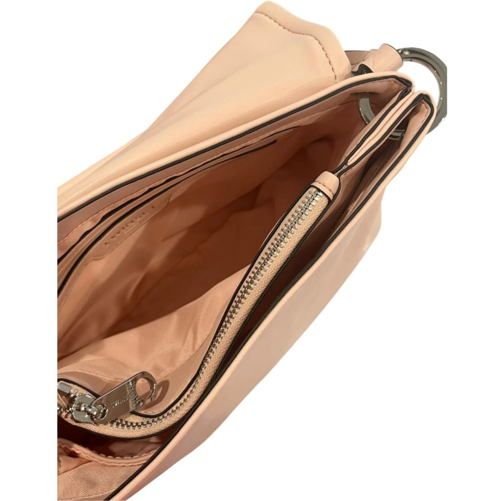 Pink Polyurethane Women Shoulder Bag