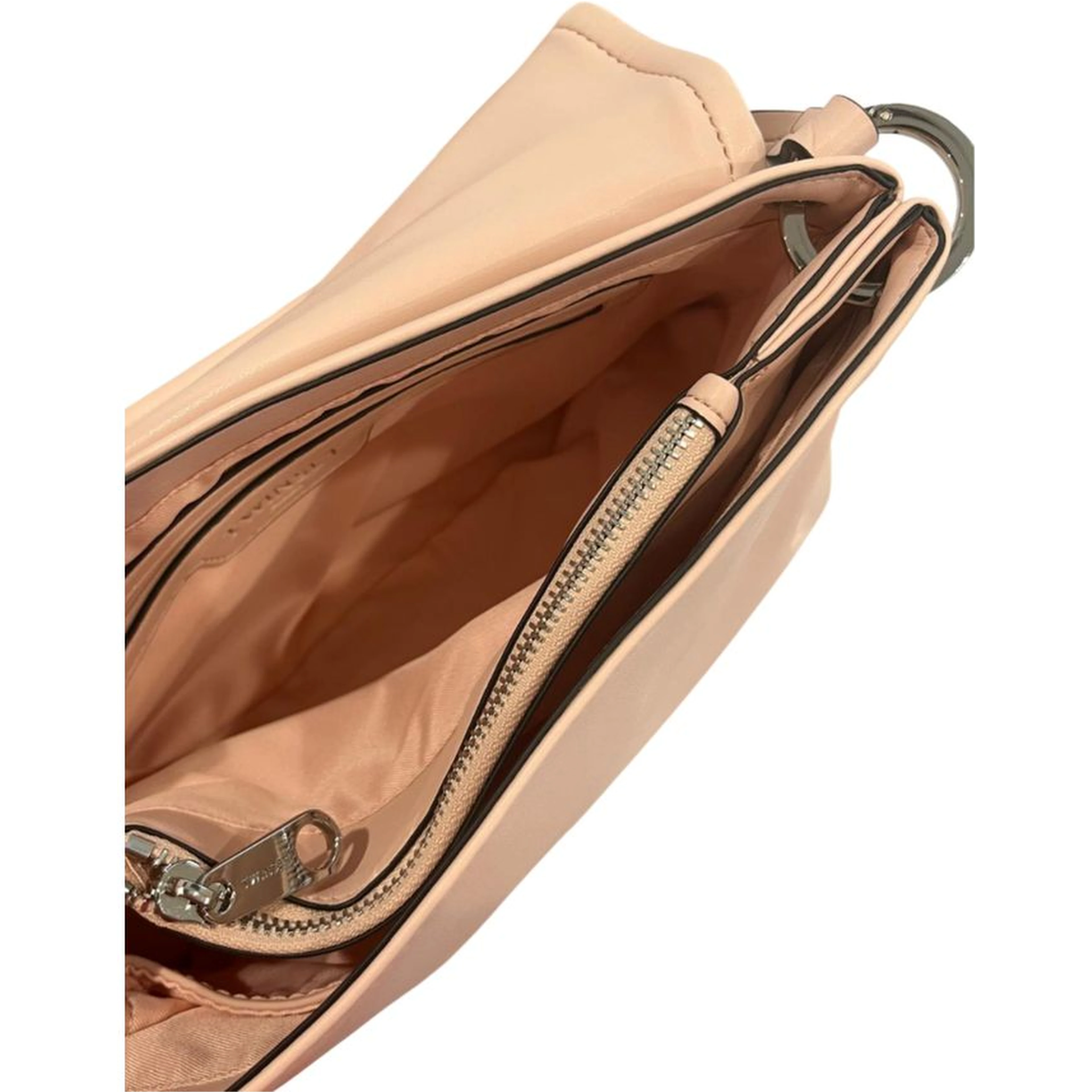 Pink Polyurethane Women Shoulder Bag