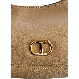 Beige PU Women Shoulder Bag