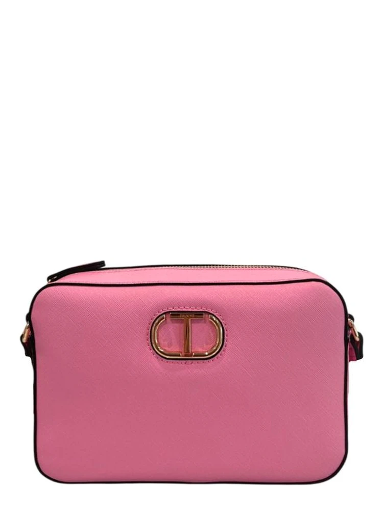 Pink PU Women Crossbody Bag