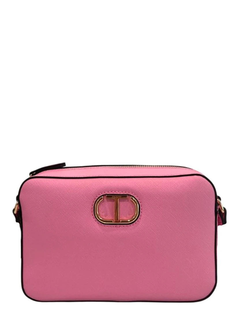 Pink PU Women Crossbody Bag