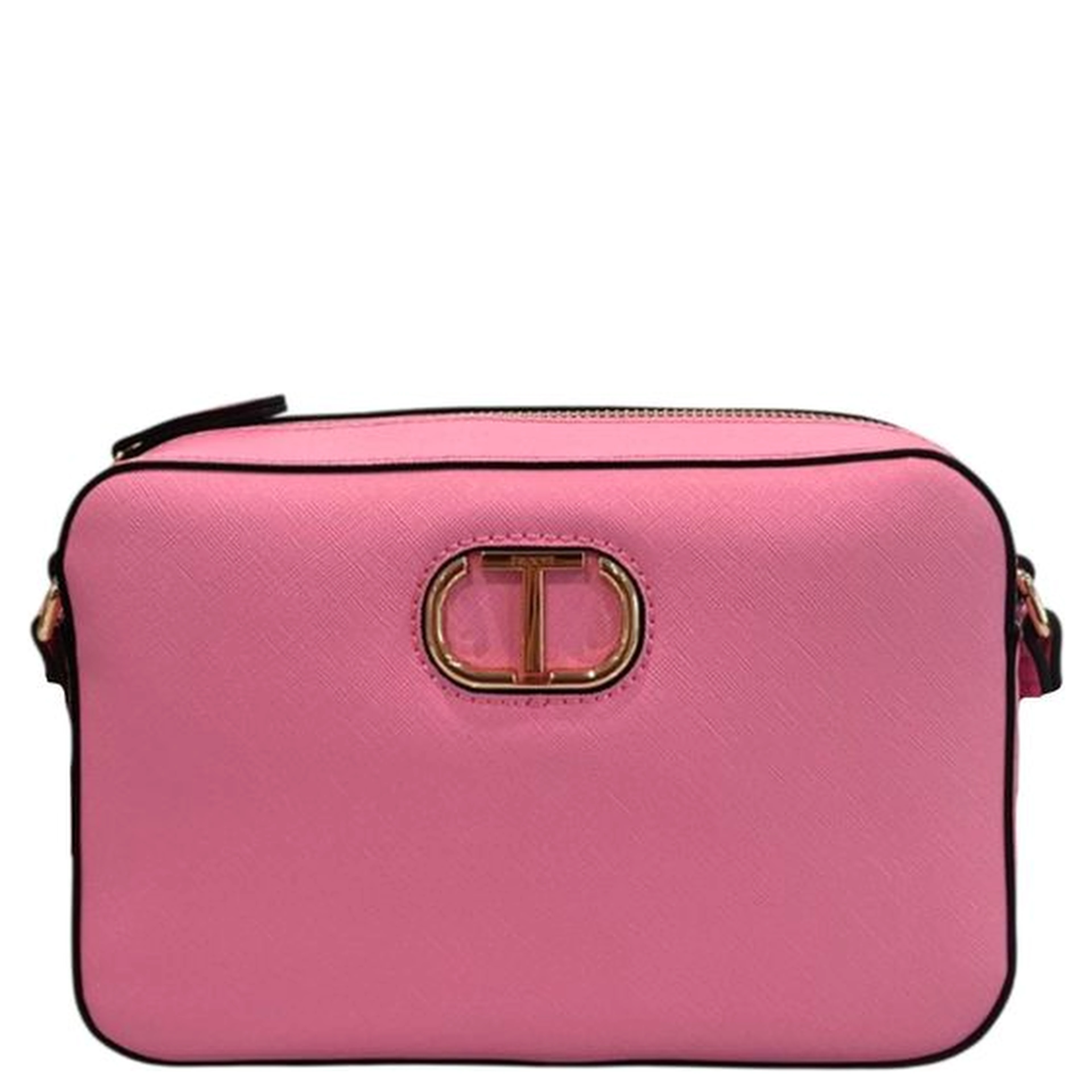 Pink PU Women Crossbody Bag