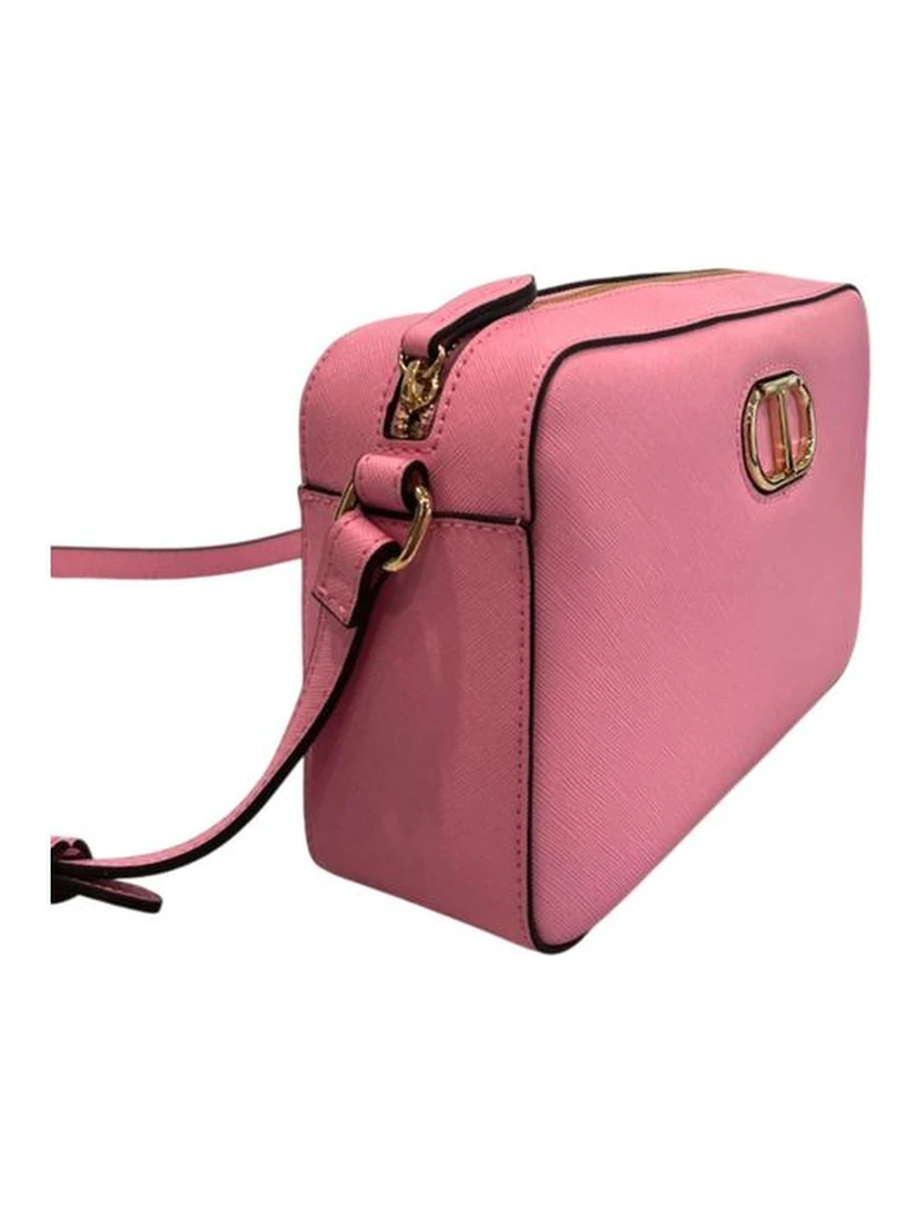 Pink PU Women Crossbody Bag