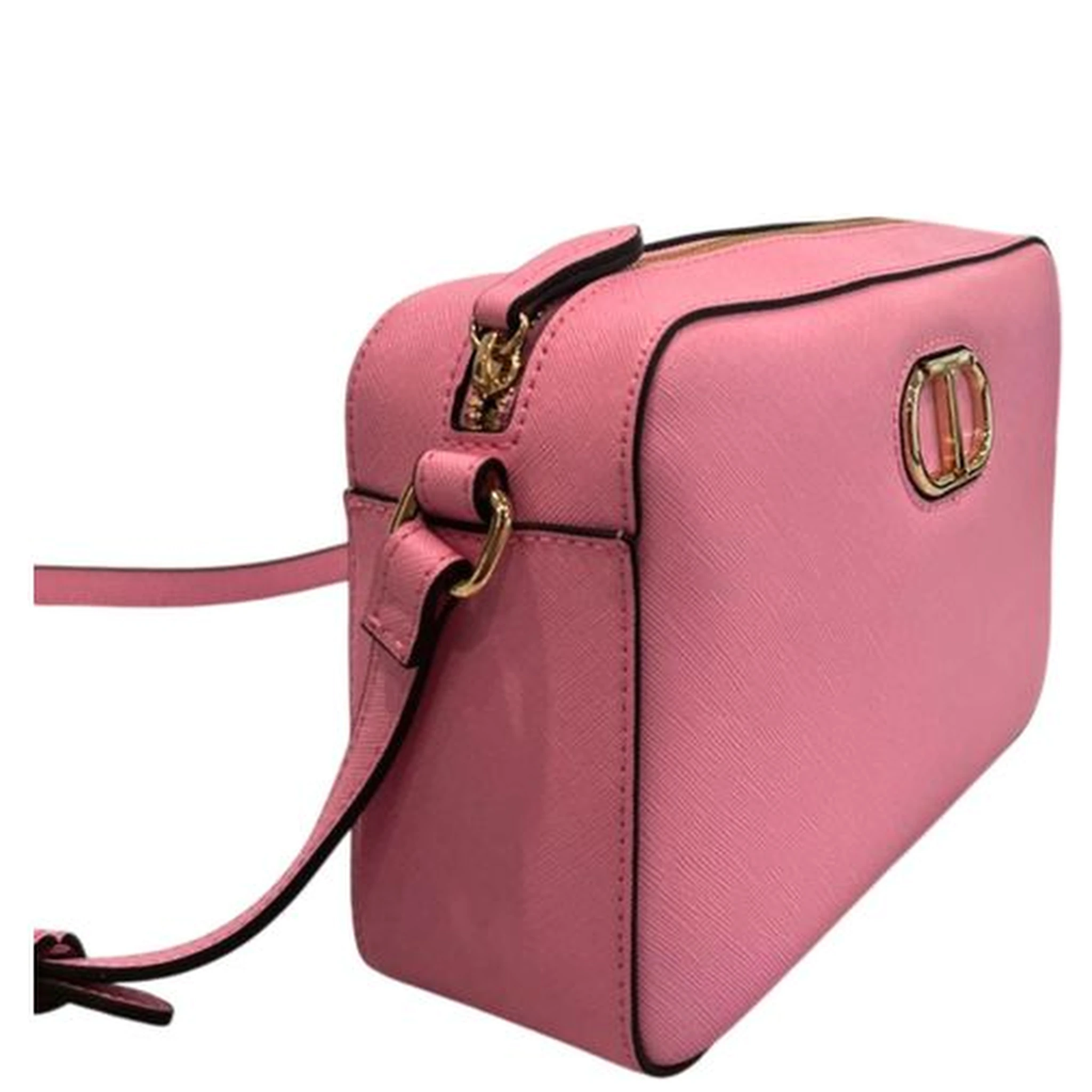 Pink PU Women Crossbody Bag