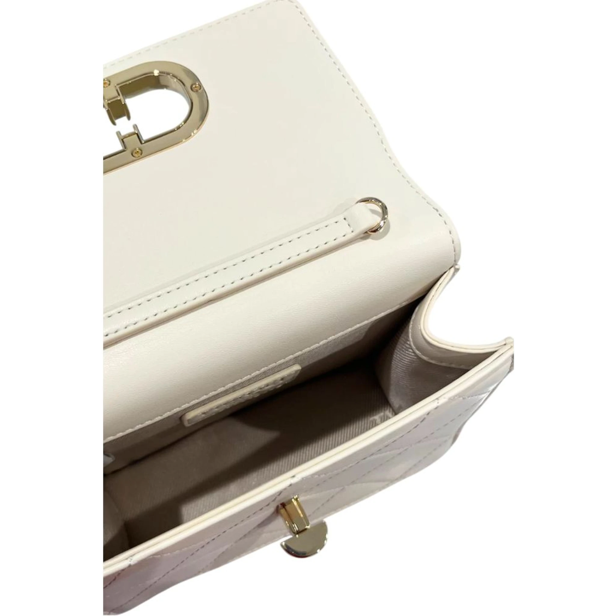 Beige PU Women Crossbody Bag