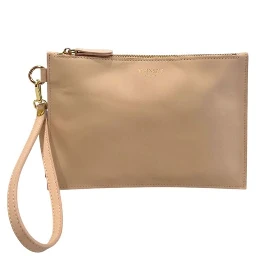 Pink Polyurethane Women Clutch