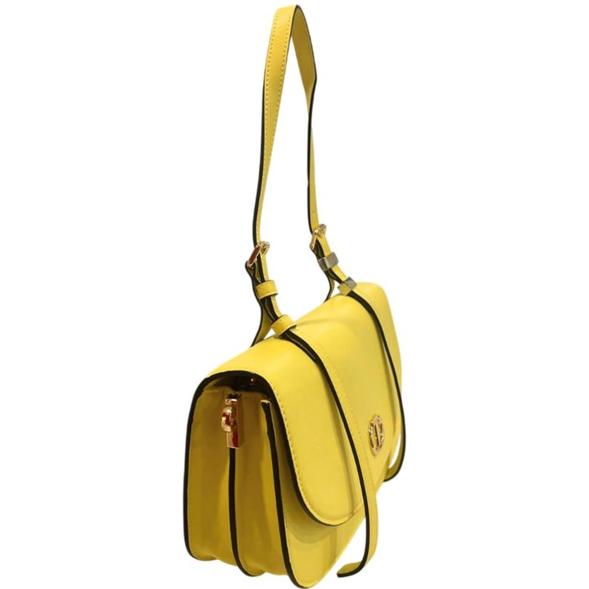 Yellow PU Women Shoulder Bag