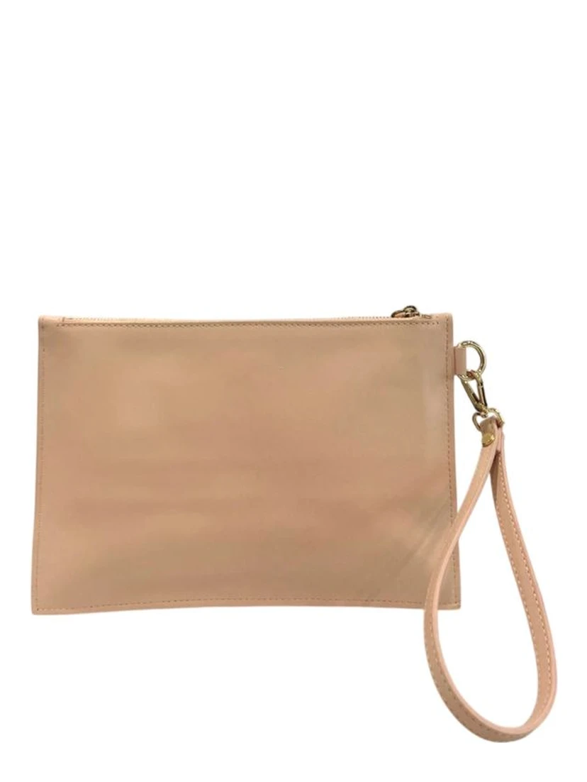 Pink Polyurethane Women Clutch