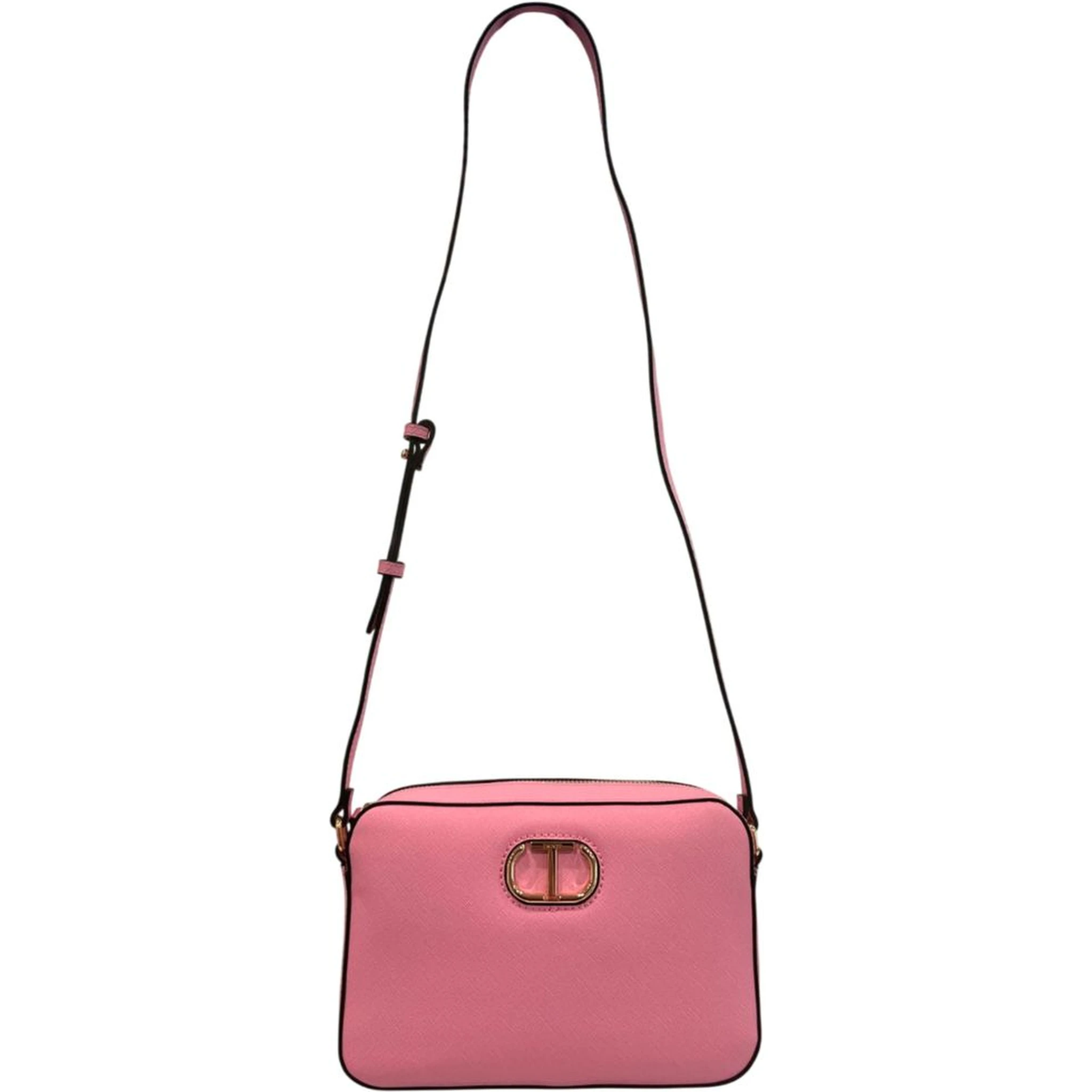 Pink PU Women Crossbody Bag