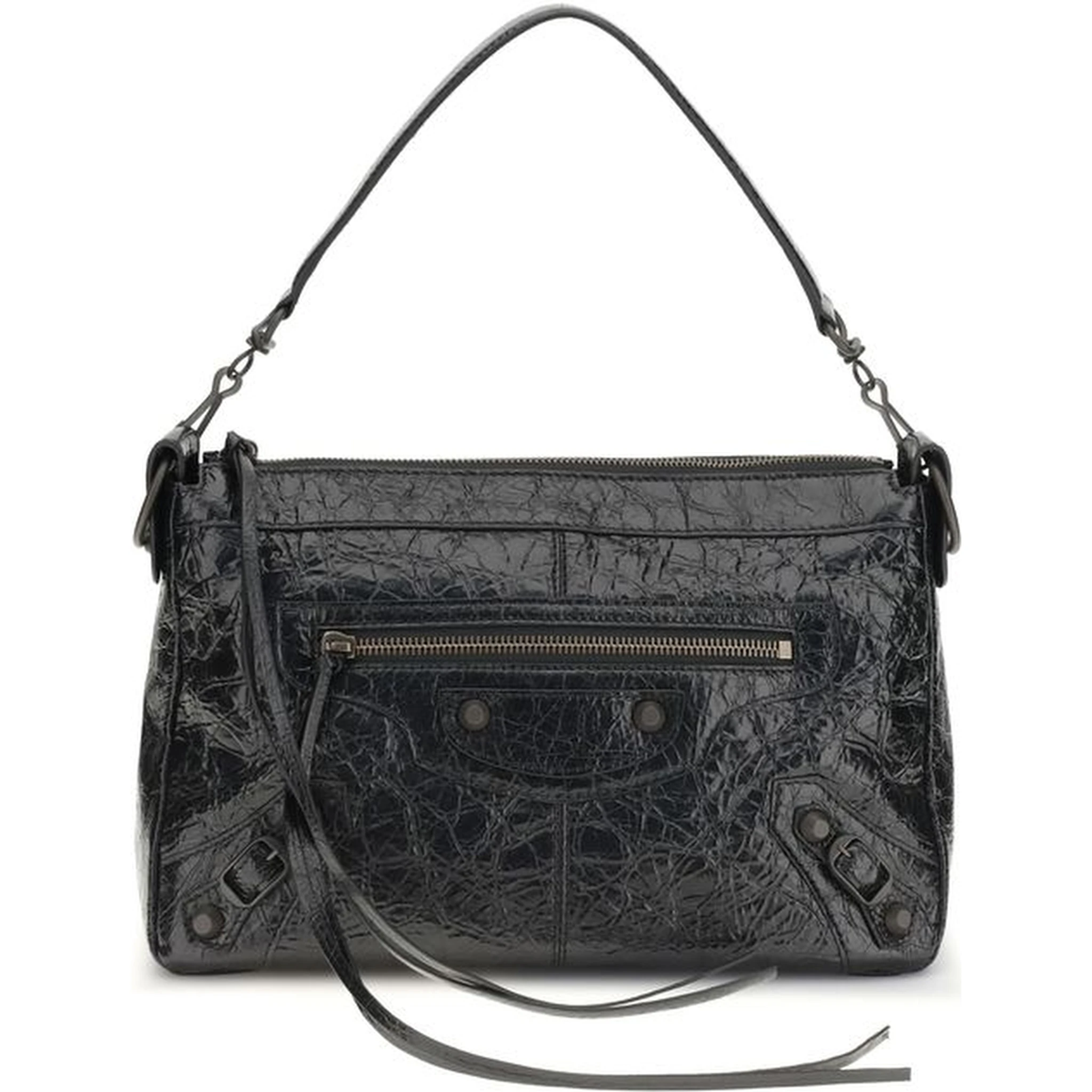 حقيبة كتف من جلد الخروف الأسود (Ovis Aries Aries)