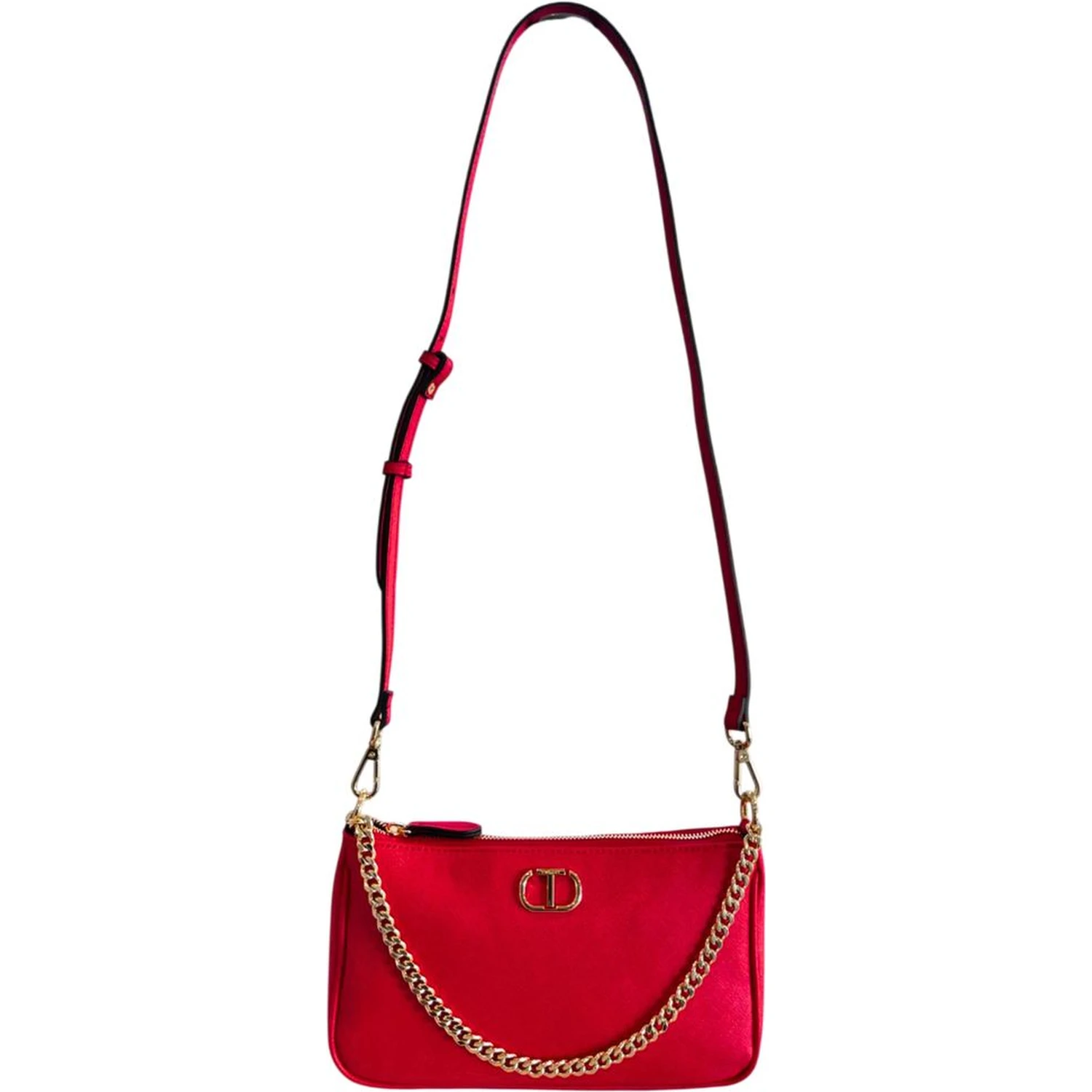 Red PU Women Crossbody Bag
