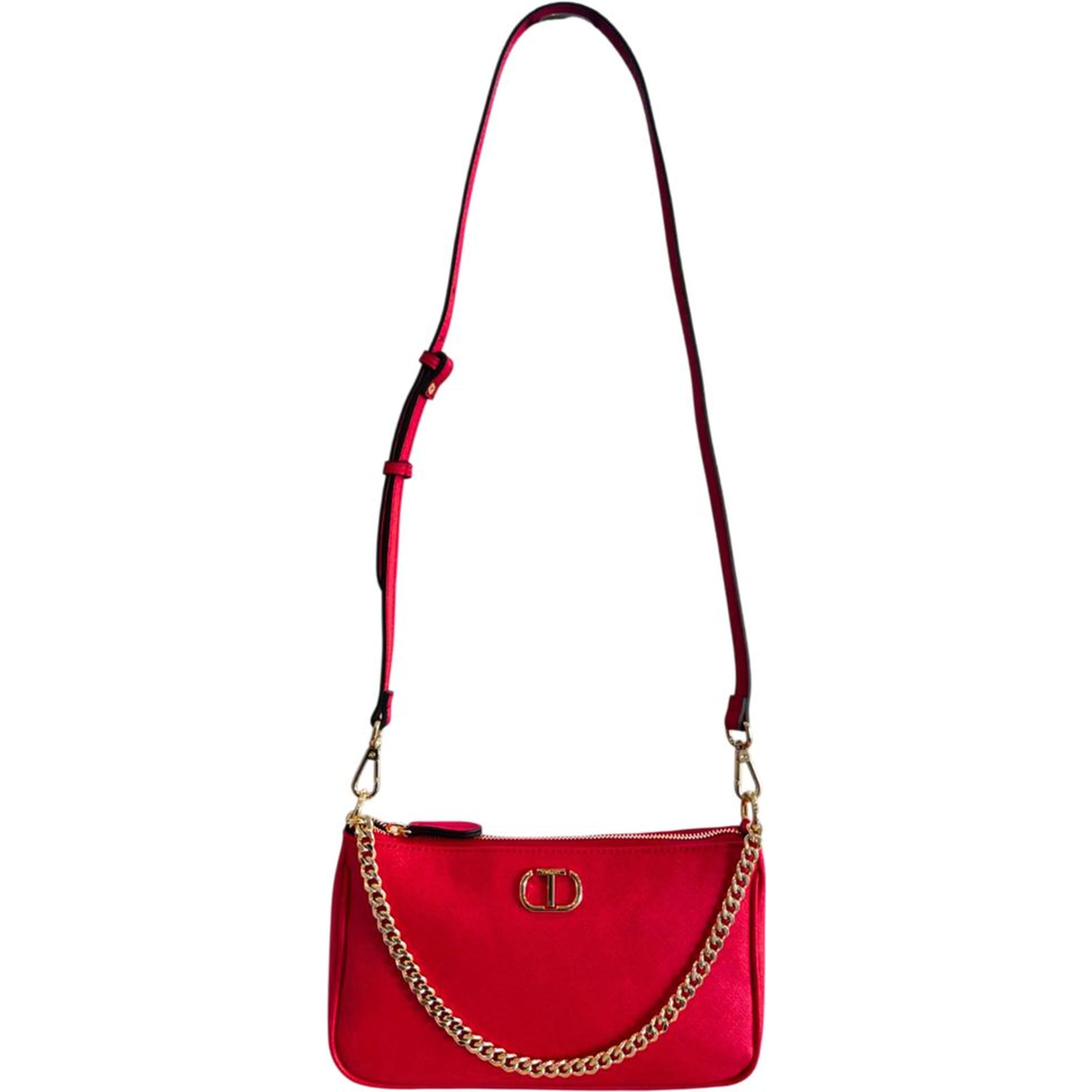 Red PU Women Crossbody Bag