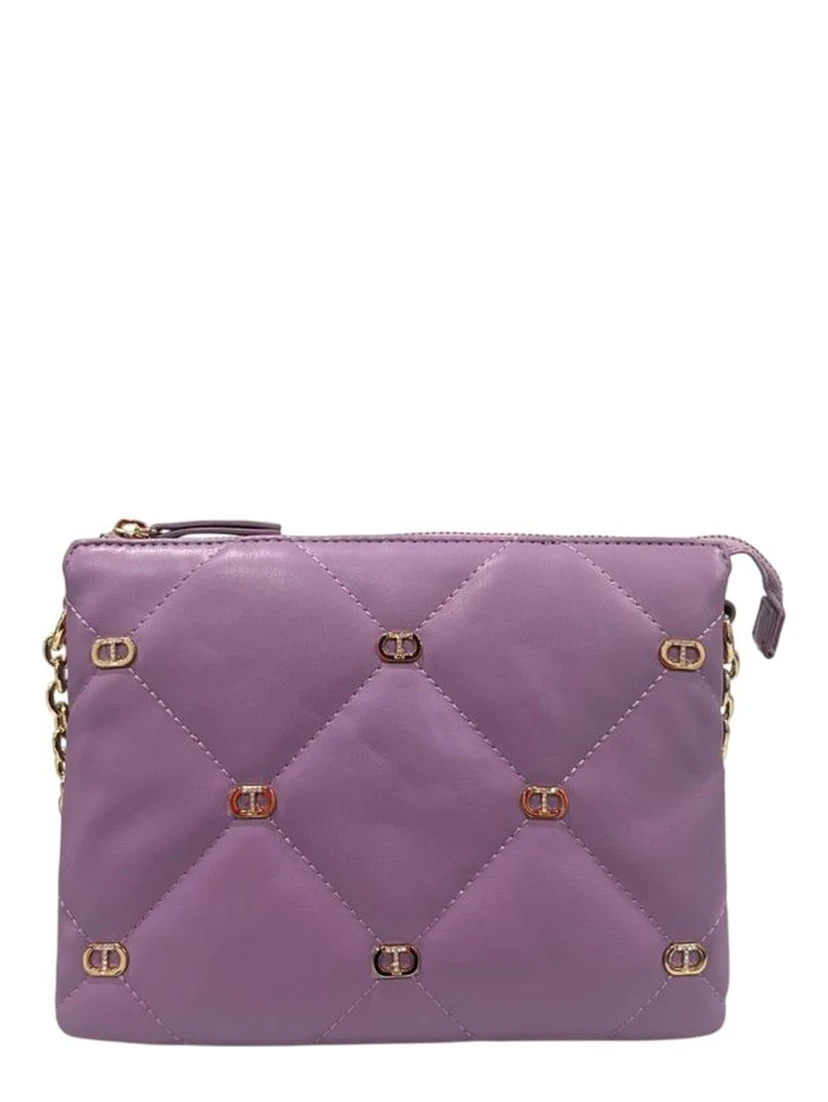 Purple Faux Leather Women Crossbody Bag