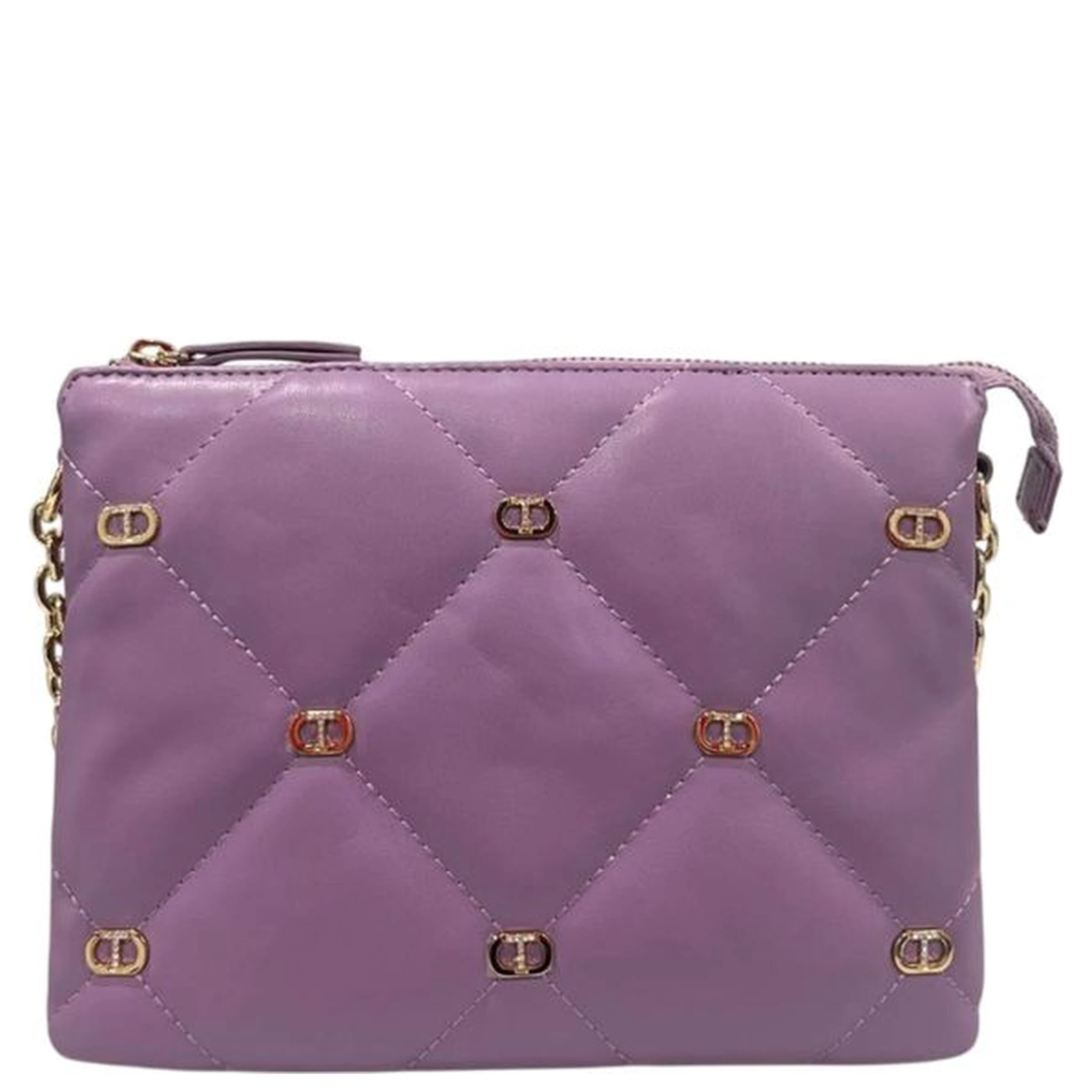 Purple Faux Leather Women Crossbody Bag