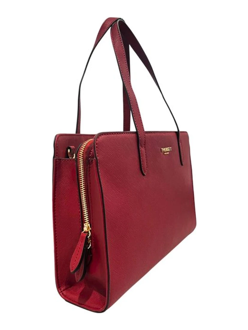 Red PU Women Shoulder Bag