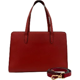 Red PU Women Shoulder Bag