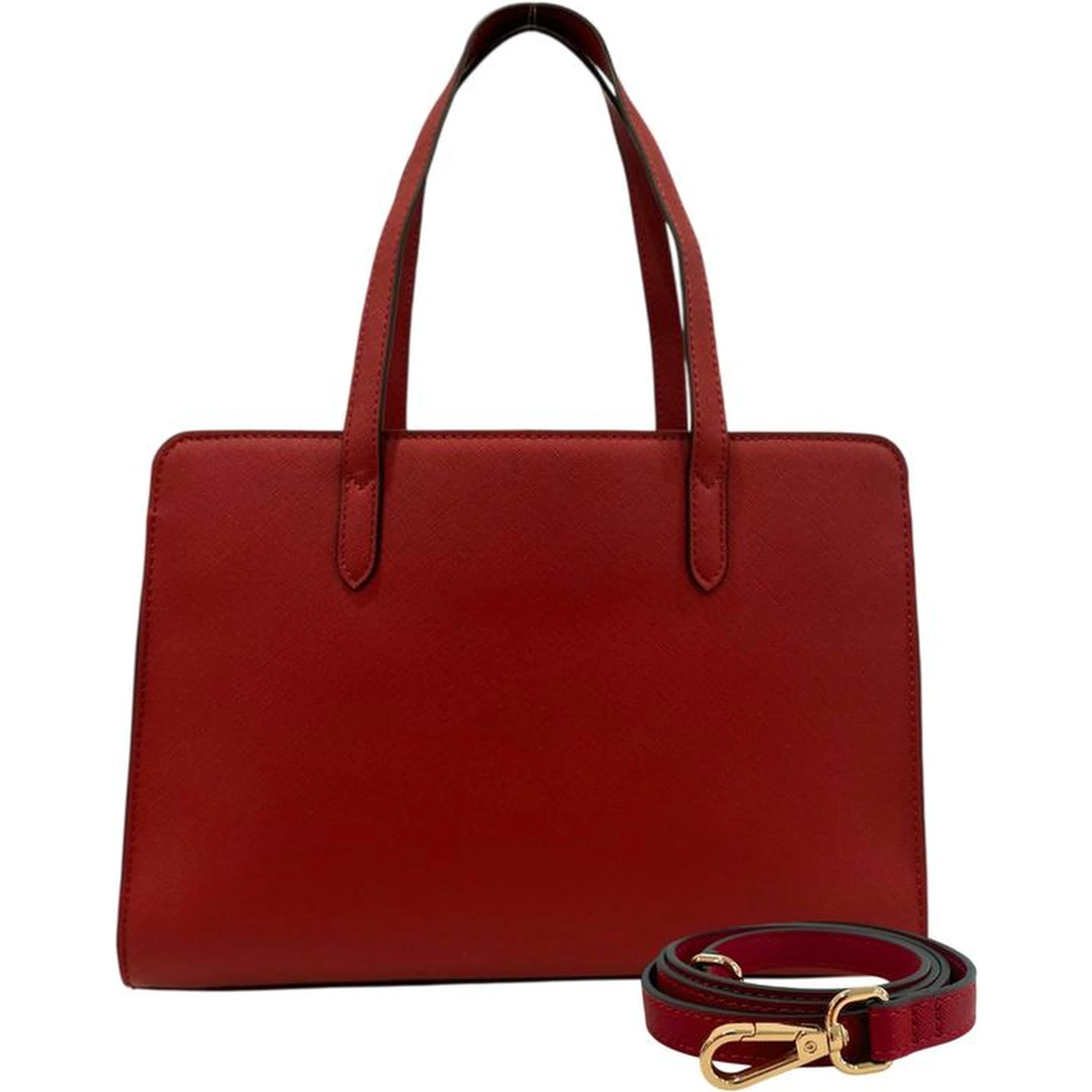 Red PU Women Shoulder Bag