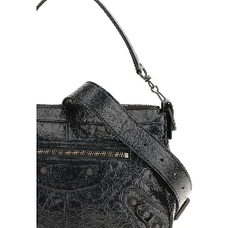 حقيبة كتف من جلد الخروف الأسود (Ovis Aries Aries)