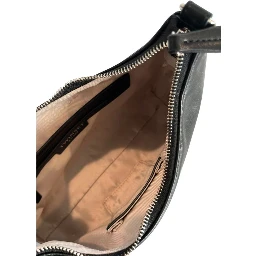 Black Polyurethane Women Shoulder Bag