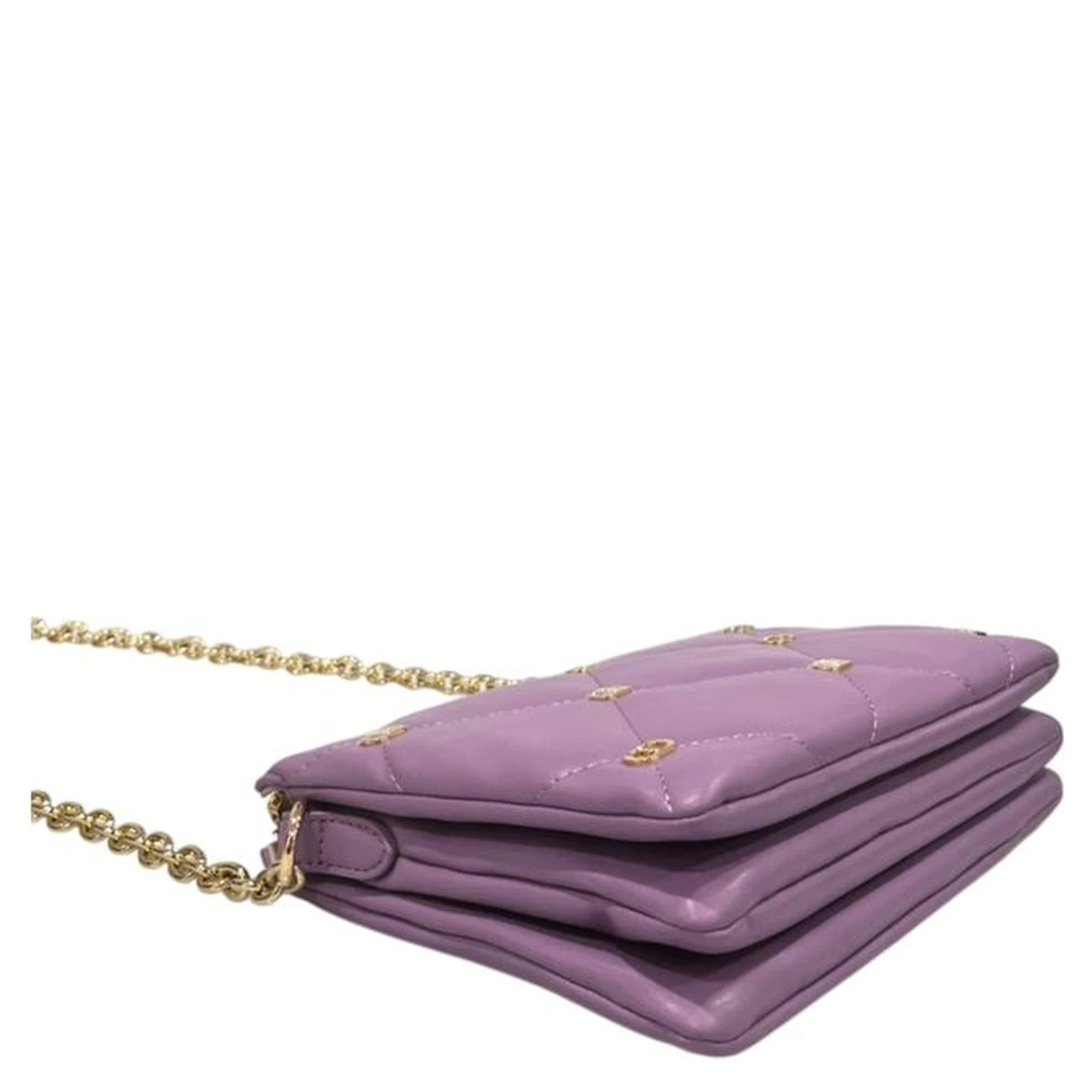 Purple Faux Leather Women Crossbody Bag