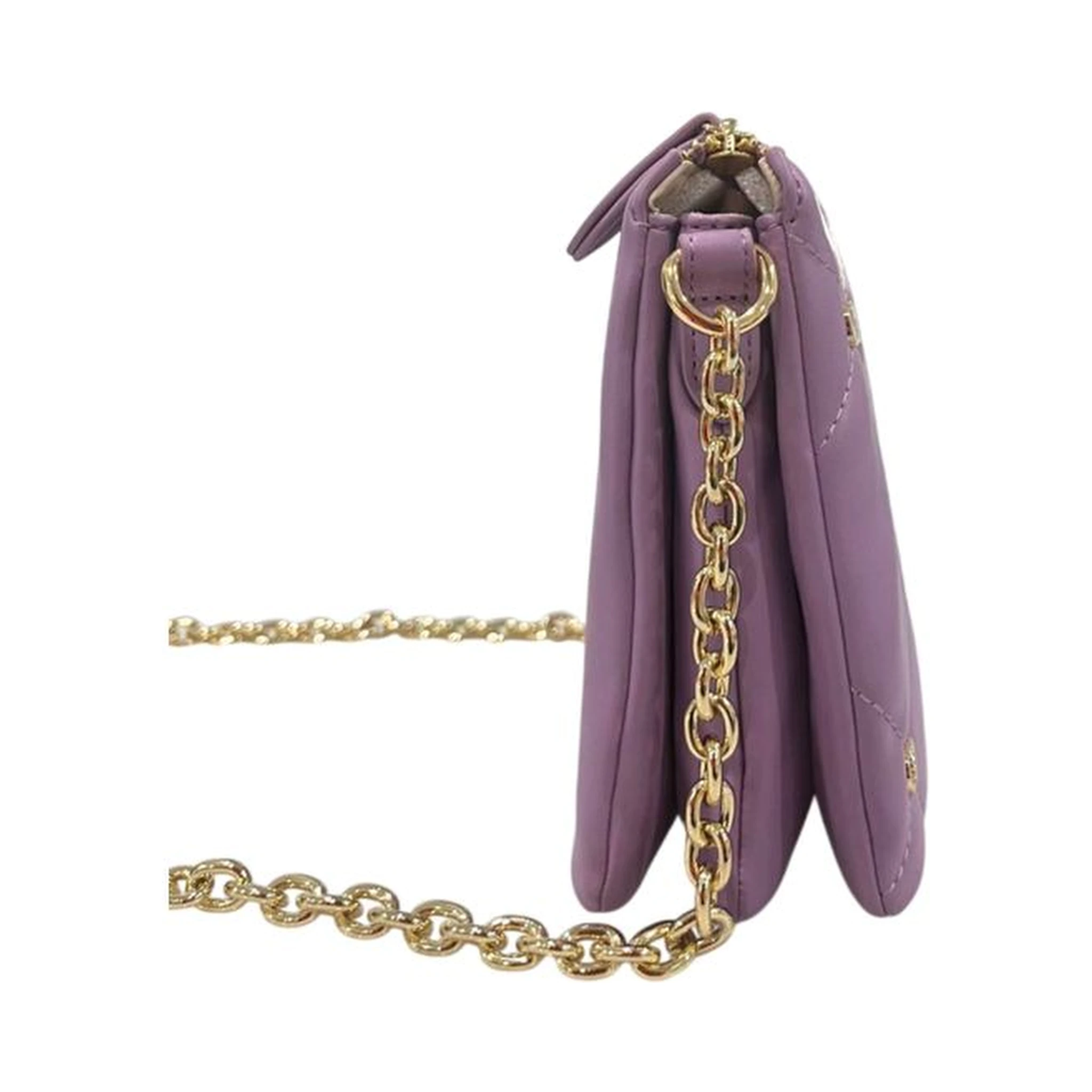 Purple Faux Leather Women Crossbody Bag