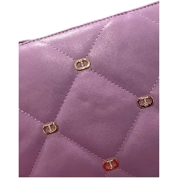 Purple Faux Leather Women Crossbody Bag