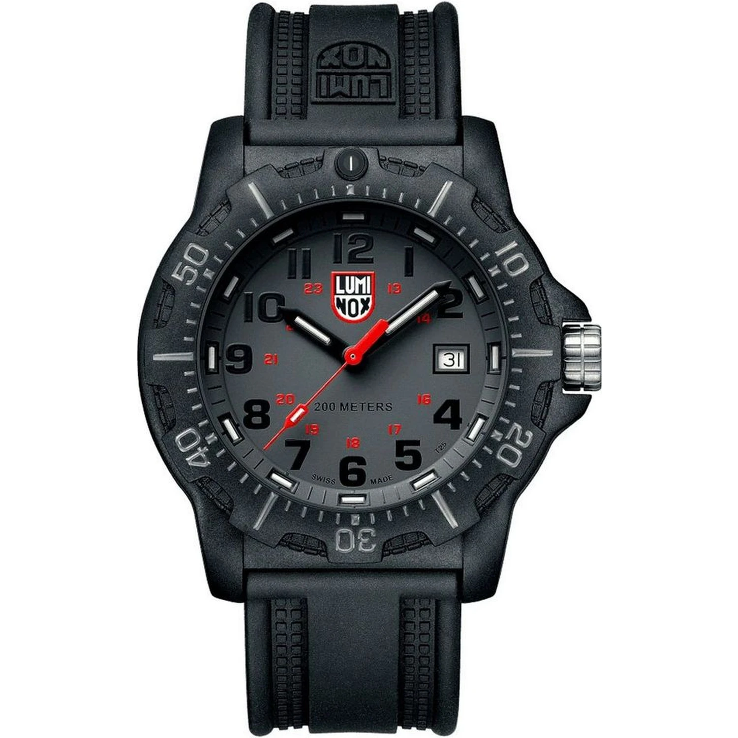 Black Resin Sport Watch