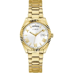 ساعة يد رسمية من الفولاذ المقاوم للصدأ الذهبي