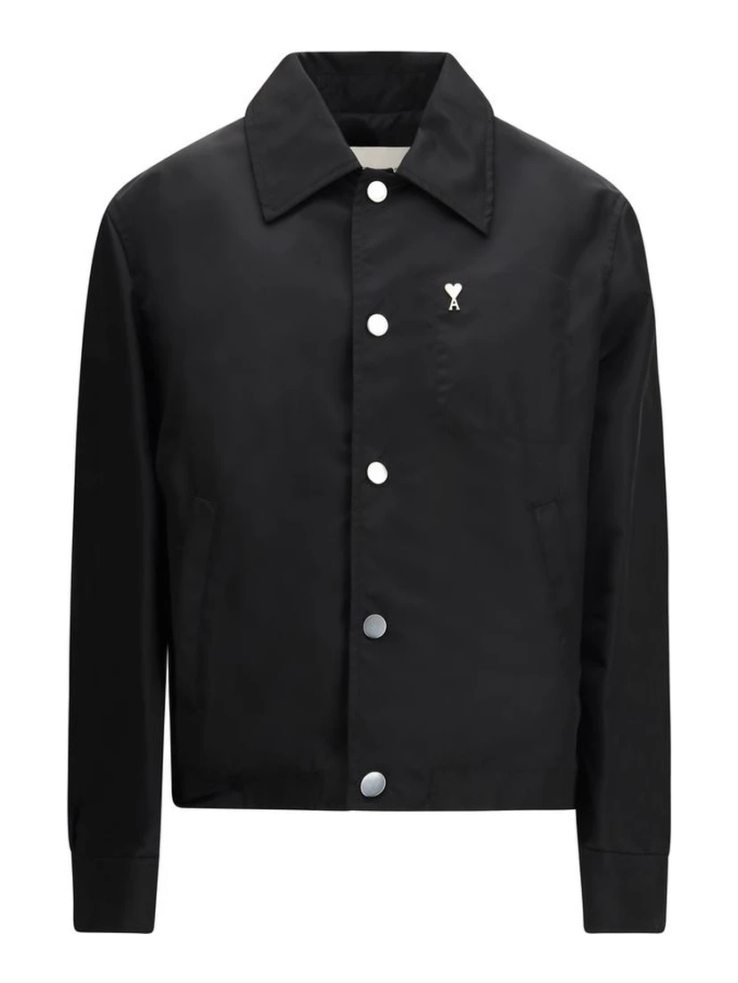 سترة خارجية سوداء من البولياميد