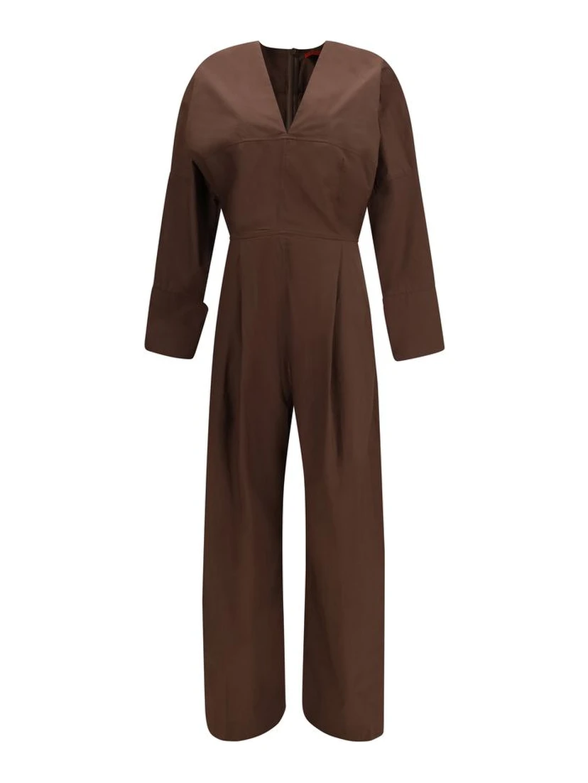 Brown Cotton Jumpsuit