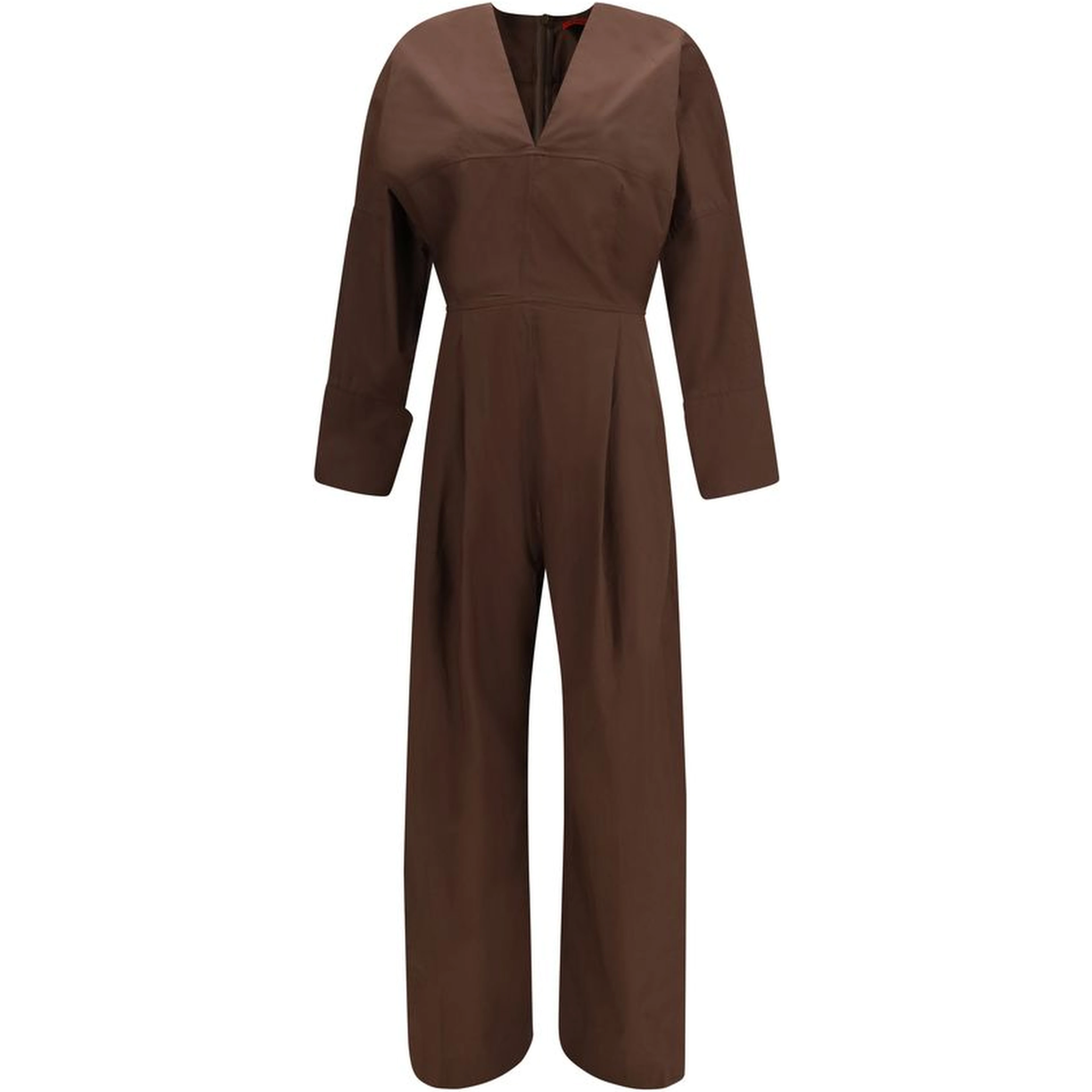 Brown Cotton Jumpsuit
