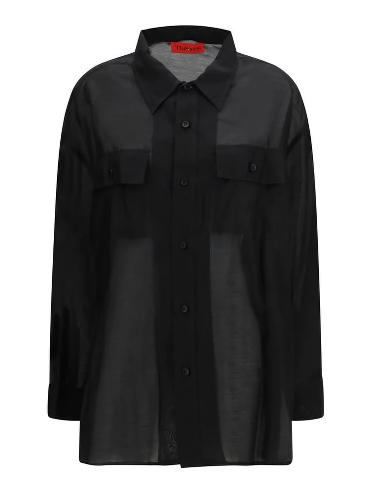 Black Lycra Dress Shirt